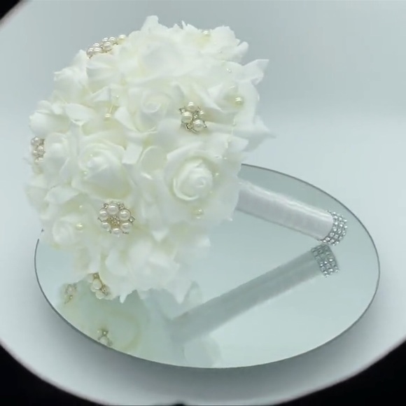 White Bridal Bouquet - Picture 3 of 4